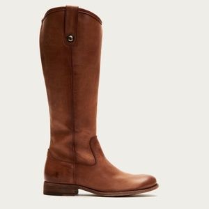 FRYE Melissa Button Leather Extended Calf Boot